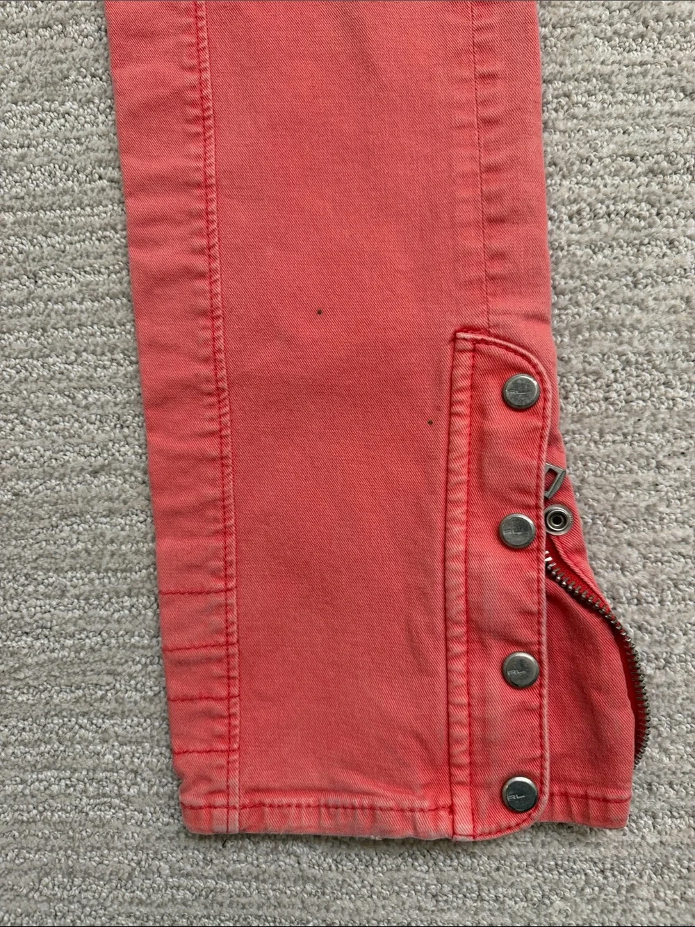 Ralph Lauren Men’s Coral Cargo Moto Jeans Black Label 34x34 slim fit